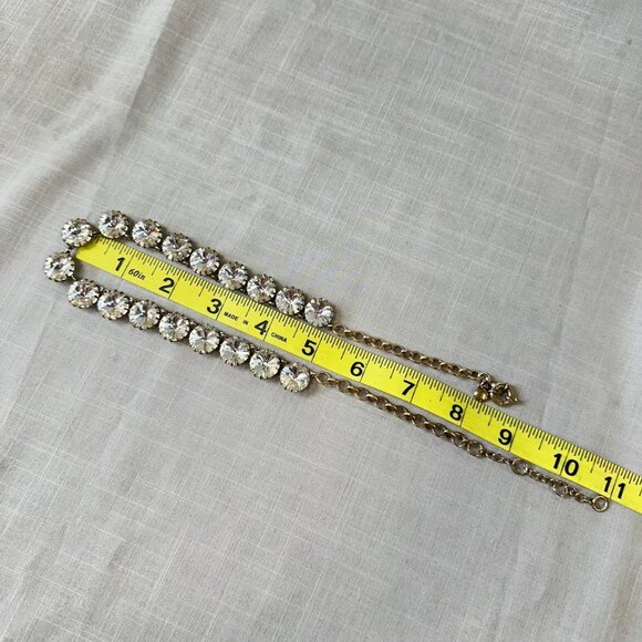 J. Crew Clear Rhinestone Retro Necklace - Picture 8 of 15